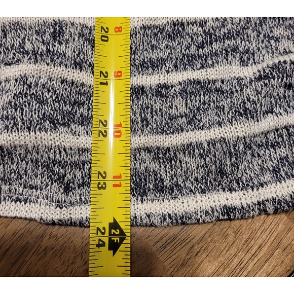 AB Studio Striped Asymmetrical Draped Cardigan Sweater Women's Size S - Picture 7 of 8